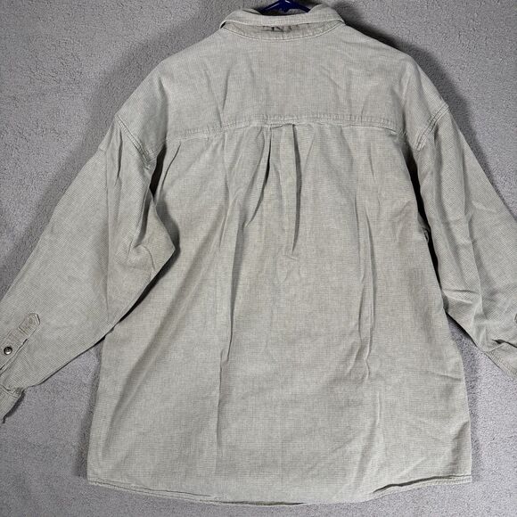 Vintage Bird Dog Khakis Shirt Mens Size XL Shacket Flannel Taupe Camping Outdoor - Picture 11 of 13